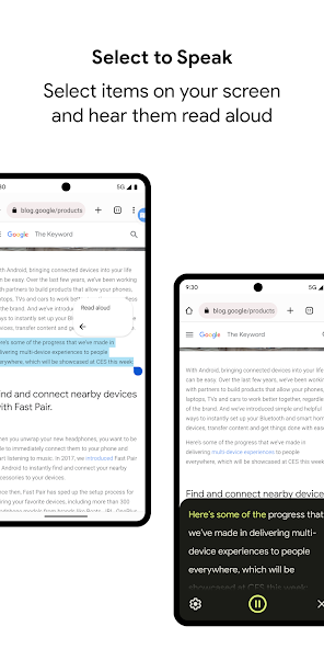 Android Accessibility Suite Application Screenshots