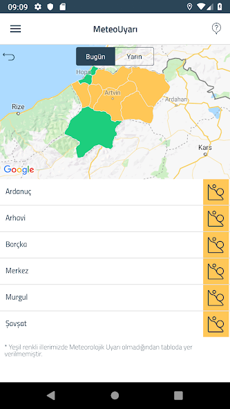 Meteoroloji Application Screenshots Meteoroloji Application Screenshots