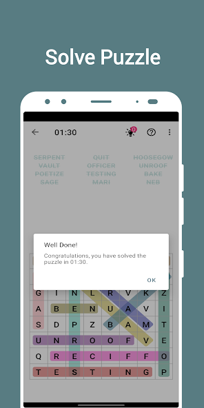 Word Search Application Screenshots