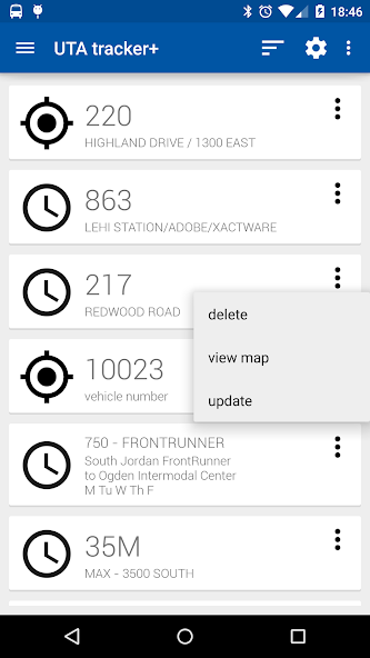 Transit Tracker Application Screenshots Transit Tracker Application Screenshots