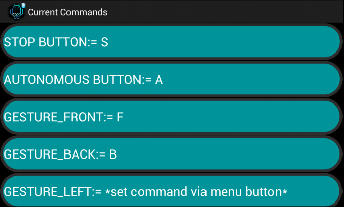 Arduino Bluetooth  Controller Application Screenshots