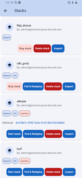 Portainer Mobile: Docker Mgt Application Screenshots