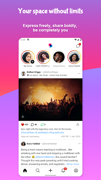 UpScrolled Application Screenshots