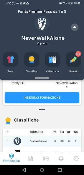 Fanta.Soccer Application Screenshots Fanta.Soccer Application Screenshots