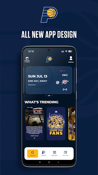 Indiana Pacers Application Screenshots