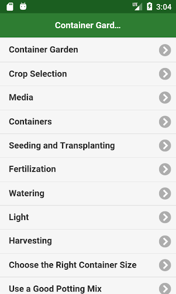 Container Gardening Application Screenshots Container Gardening Application Screenshots