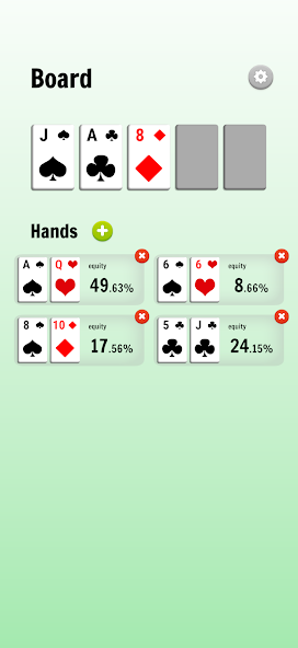 Poker Odds Calculator Pro Application Screenshots
