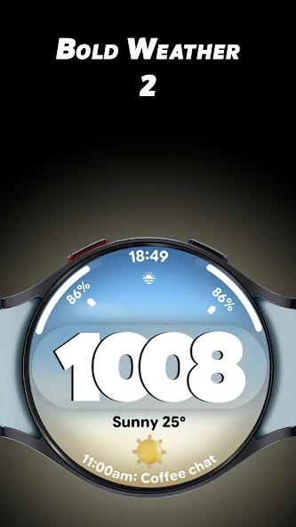 Bold Weather 2 - Watch face Application Screenshots