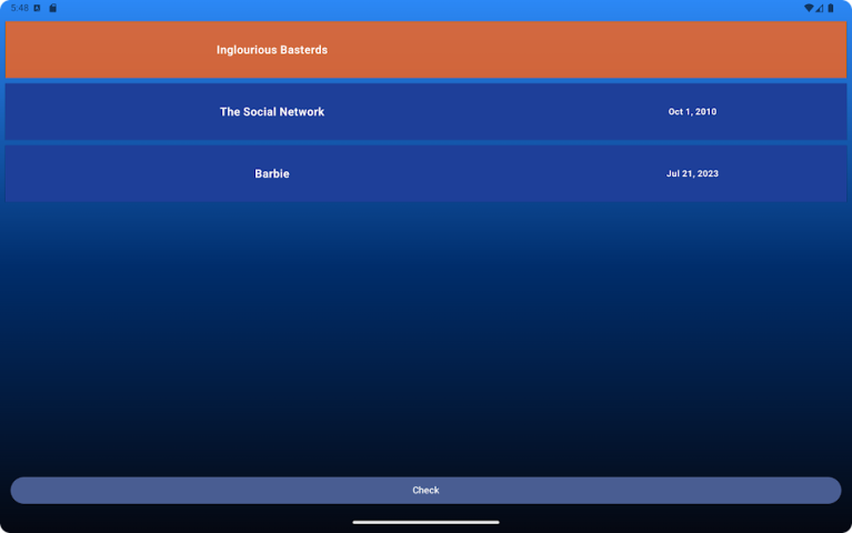 Chronology Application Screenshots