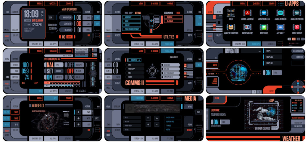 TREK: 25th Century Interface Application Screenshots