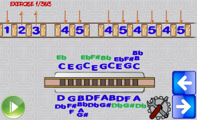 Harmonica Exercises Application Screenshots Harmonica Exercises Application Screenshots