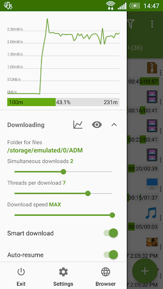 Advanced Download Manager Application Screenshots