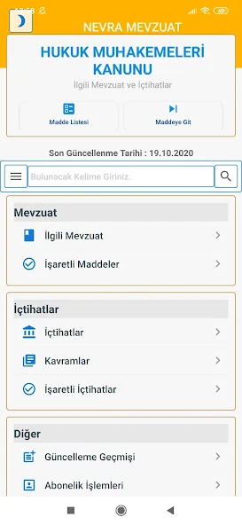 Hukuk Muhakemeleri Kanunu Application Screenshots Hukuk Muhakemeleri Kanunu Application Screenshots
