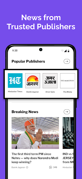 NewsHunt : India News | eBooks Application Screenshots