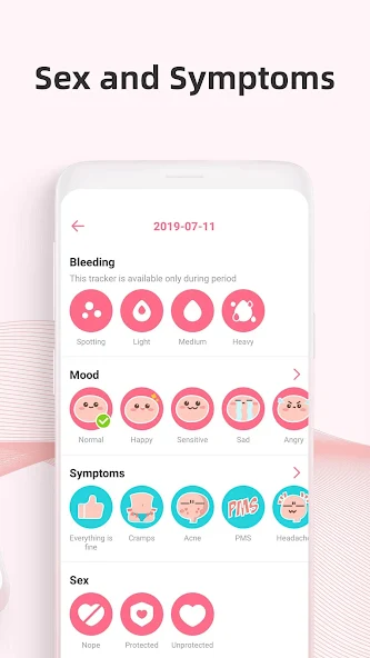 Period tracker & Ovulation calendar by PinkBird Application Screenshots