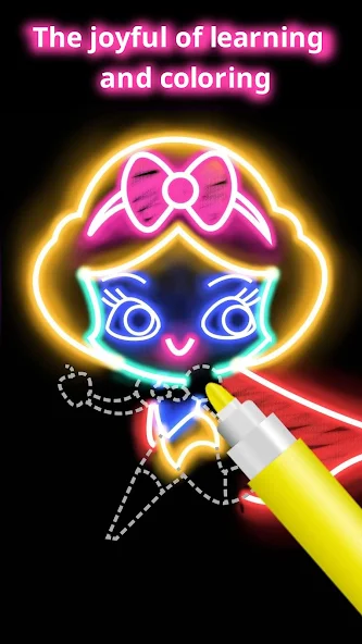 Draw Glow Cartoon - How to draw Application Screenshots