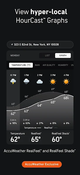 AccuWeather Application Screenshots