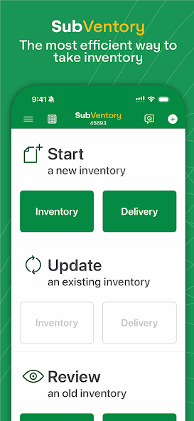 SubVentory Application Screenshots SubVentory Application Screenshots