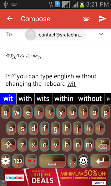 EazyType Telugu  Keyboard Application Screenshots