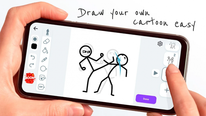 Stickman: draw animation Application Screenshots
