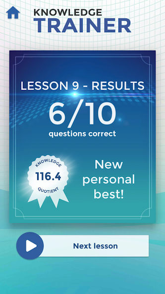 Knowledge Trainer: Trivia Application Screenshots