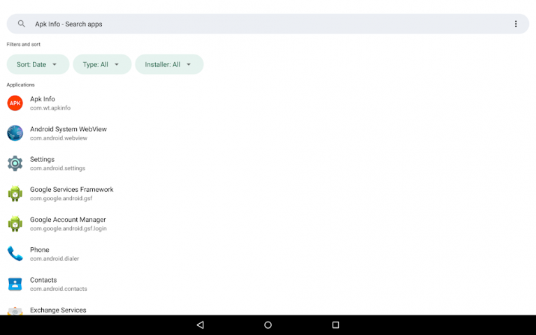 Apk Info Application Screenshots Apk Info Application Screenshots