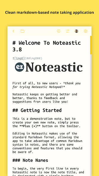 Noteastic Application Screenshots Noteastic Application Screenshots