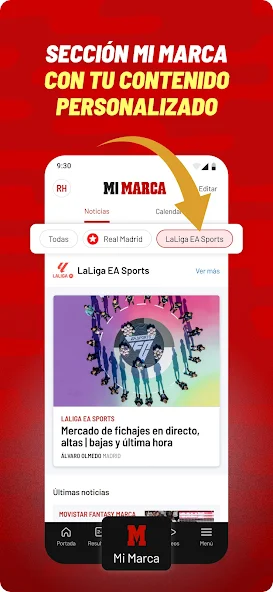 MARCA Application Screenshots