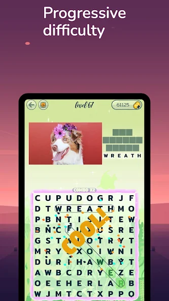 Word Search Puzzles with Pictures free Application Screenshots