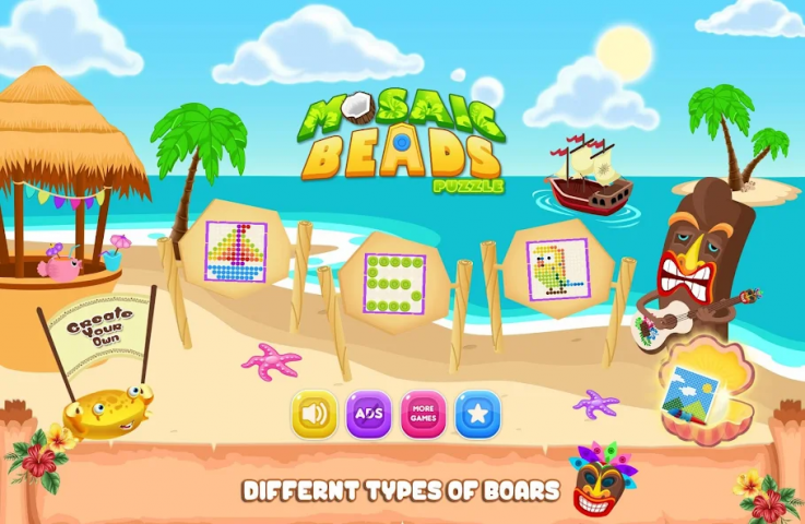 Mosaic Beads Puzzle Application Screenshots