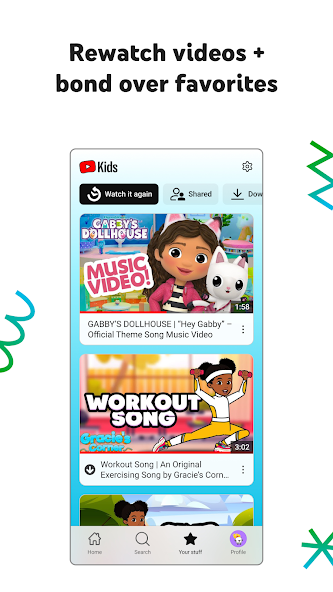 YouTube Kids Application Screenshots