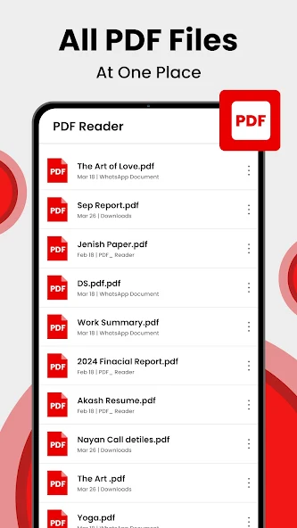 PDF Reader Application Screenshots
