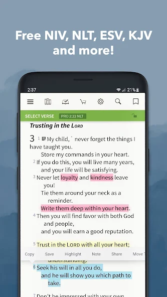 Olive Tree Bible App - Holy Bible + Audio, Ad Free Application Screenshots