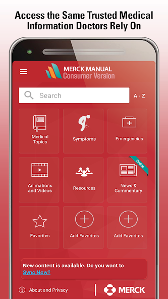 Merck Manual Consumer Version Application Screenshots