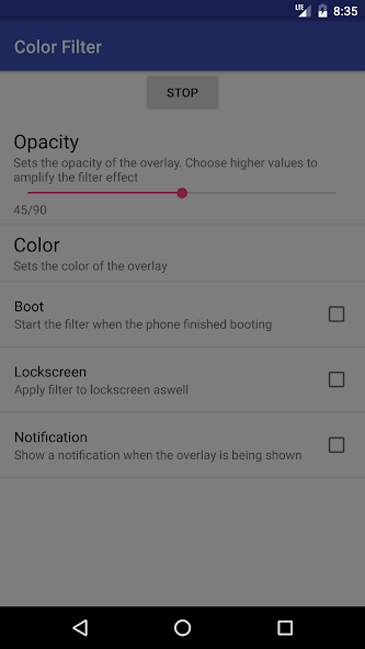 Color Filter Application Screenshots