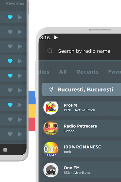 Radio Romania Application Screenshots