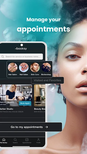 Booksy Application Screenshots