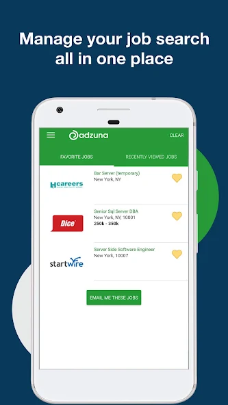 Adzuna Application Screenshots Adzuna Application Screenshots