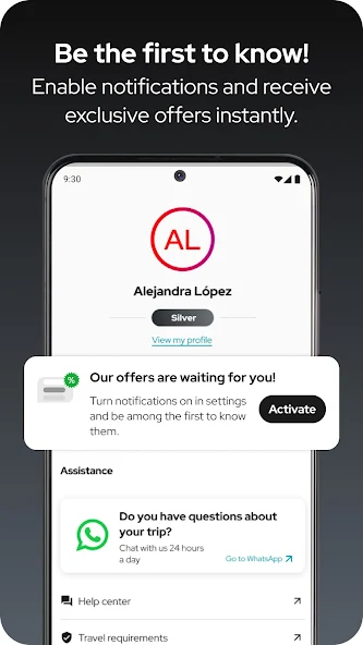 Avianca Application Screenshots