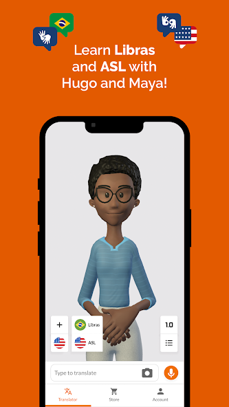 Hand Talk Application Screenshots