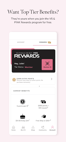Victoria’s Secret Application Screenshots