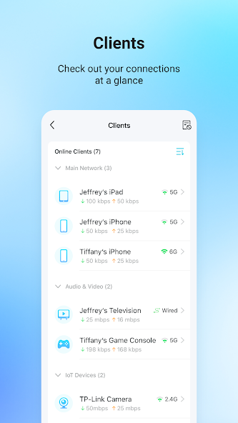 TP-Link Tether Application Screenshots