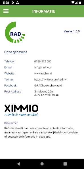 RAD Application Screenshots RAD Application Screenshots