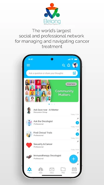 BELONG  Beating Cancer Together Application Screenshots