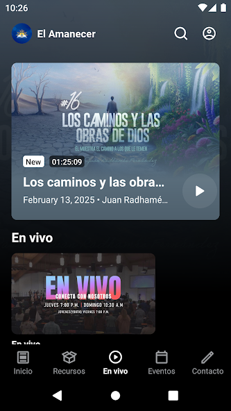 El Amanecer de la Esperanza Application Screenshots