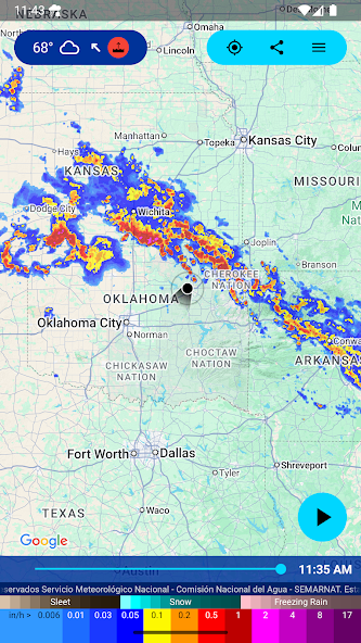 Rain Alarm Application Screenshots