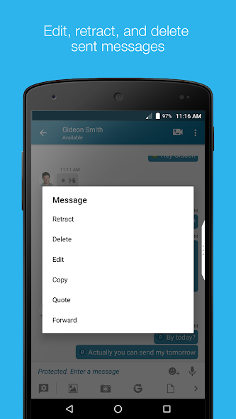 BBM Enterprise Application Screenshots