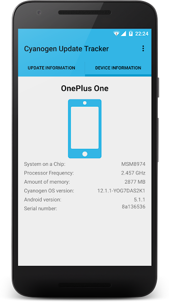 Cyanogen Update Tracker Application Screenshots Cyanogen Update Tracker Application Screenshots