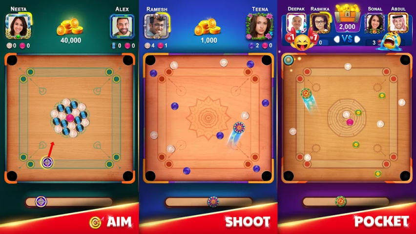 Carrom King™ Application Screenshots