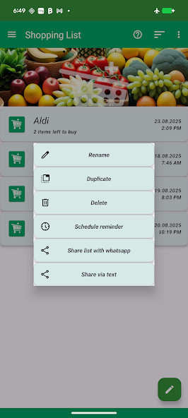 Shopping list app free Application Screenshots Shopping list app free Application Screenshots